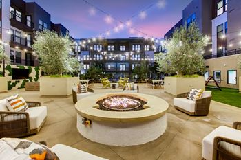 Twilight BBQ Area at The Rylan Apartments